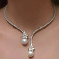 Elegant and Bright Necklace with Sterling Silver Pearls
